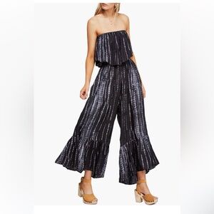 Free People Summer Vibes tye dye layered jumpsuit